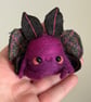 Purple Moth Friend Needlefelted Art Doll - Image 2