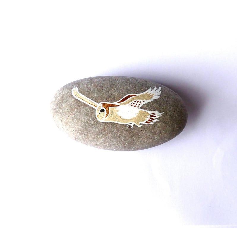 Copper Barn Owl Stone - MADE TO ORDER