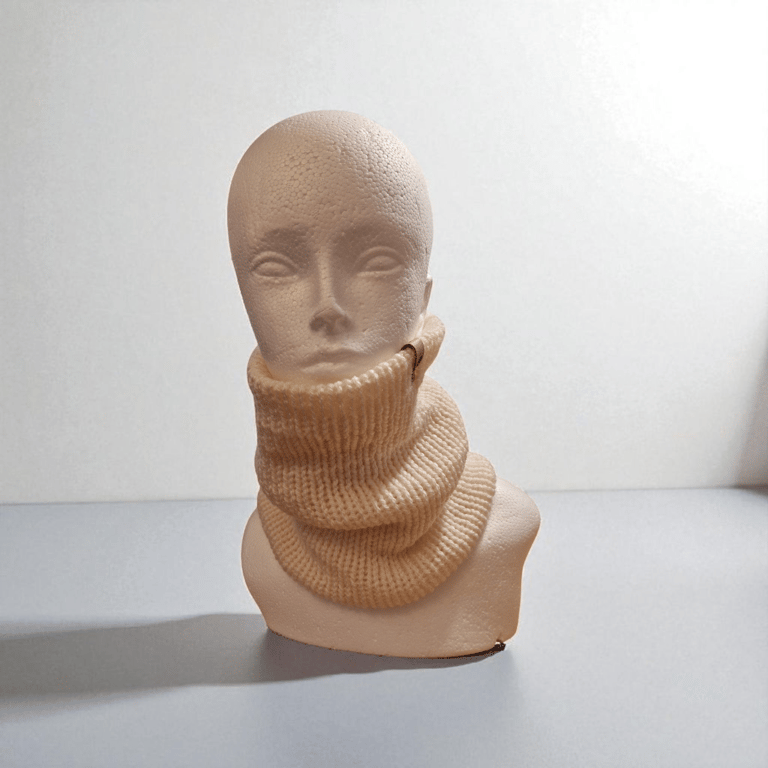 Knitted Cowell  handmade in cream to keep you warm