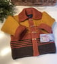 Designer Baby Boy's Hand Knitted Aran Jacket  9-18 months size - Image 1