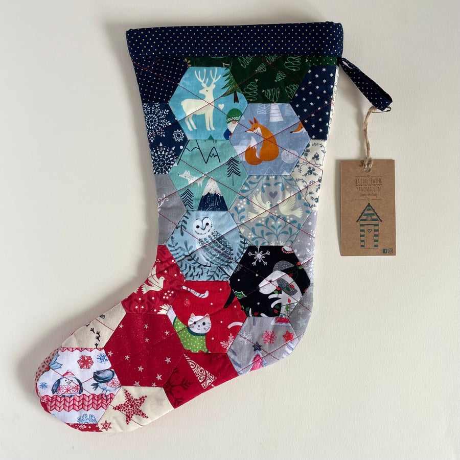 Christmas stocking - English Paper Piecing 