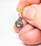 Hand Sawn Sterling Silver Daisy Pendant, with Orange Tourmaline  - Image 4