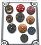 10 Vintage Wooden Buttons - Image 1