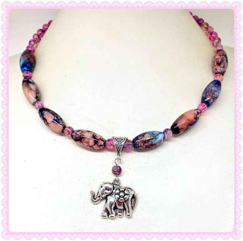 One of a Kind Indian Elephant necklace 