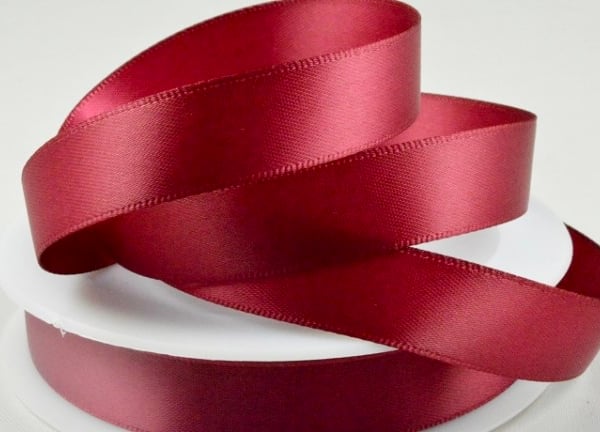Burgundy double satin ribbon 38mm x 3 metres 