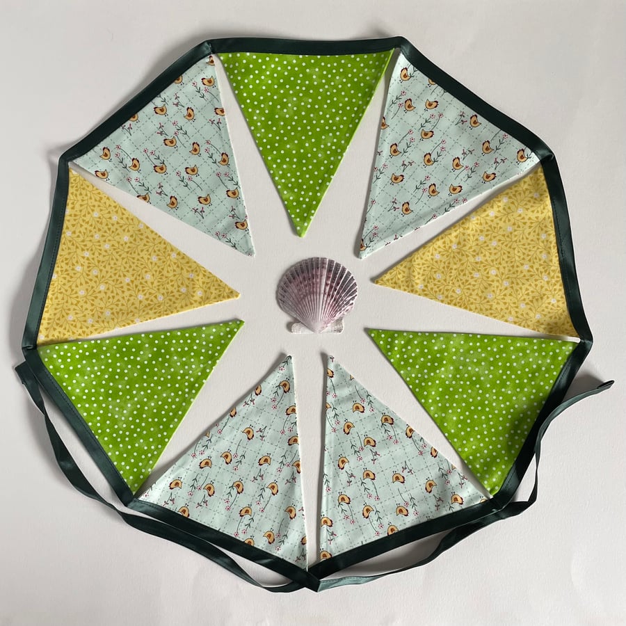 Easter chickens bunting - large - reversible 