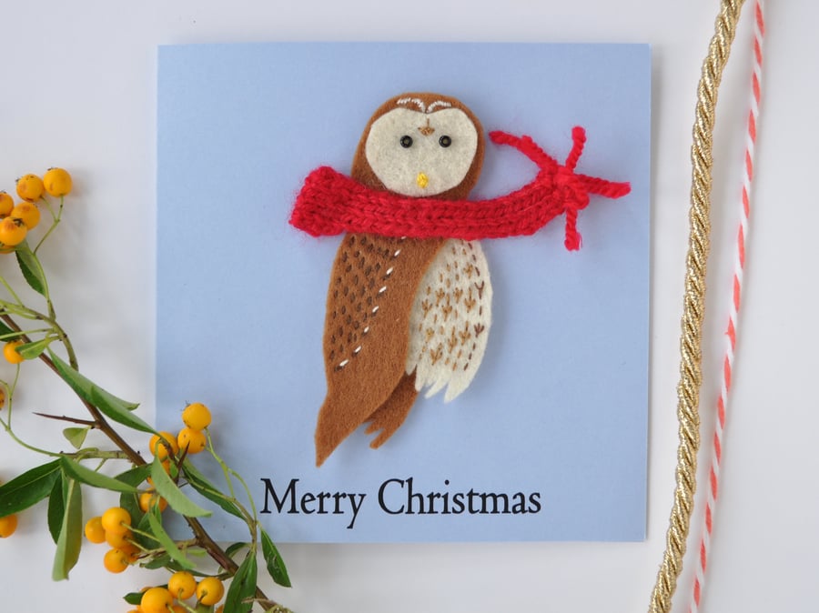 Tawny Owl Christmas card