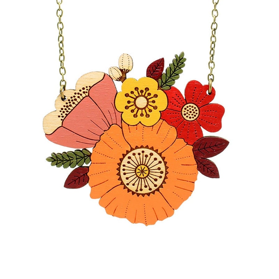 Autumn Flowers Necklace