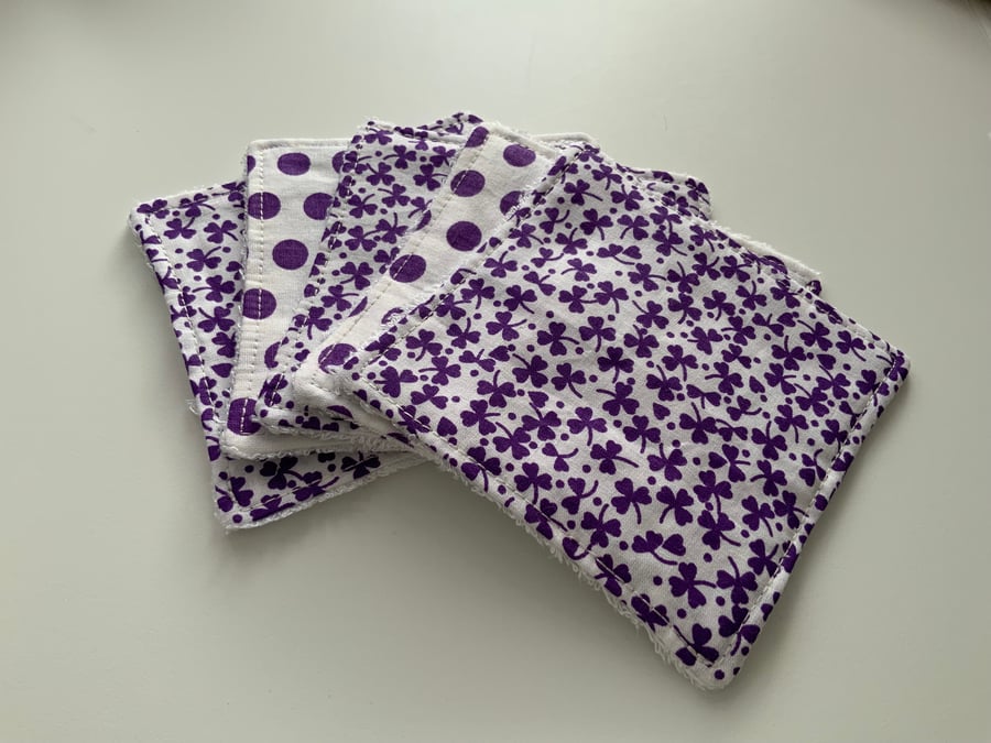 Reusable Bamboo Towelling Cotton Face Wipes, Eco friendly, Washable, Make up pad