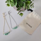 Natural aventurine and 18ct gold or platinum plated slider bracelet