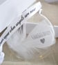 Husband Memorial Round Feather Bauble, In Memory of Husband, Round Glass Christm - Image 3