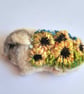 Guinea Pig Brooch Felted and Embroidered - Image 5