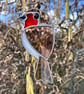 Stained Glass Robin songbird - Christmas decoration bird lover gift  - Image 3