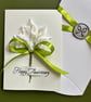 Elegant wedding anniversary floral card wife romantic lily keepsake gift  - Image 1