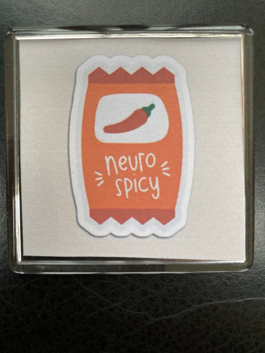 Neurospicy decorative magnet celebrating neurodiversity