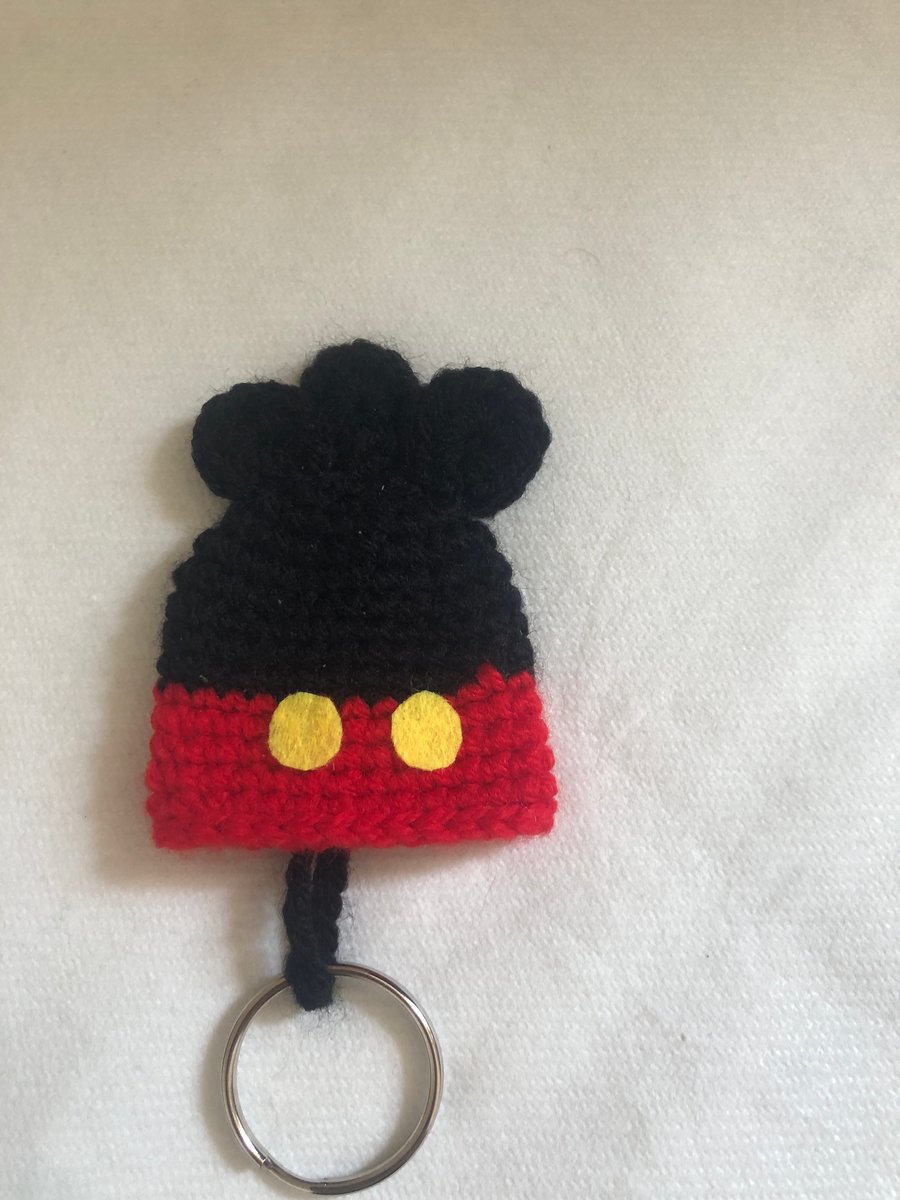 Crochet Mickey-Inspired Keyring