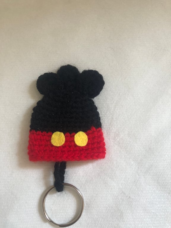 Crochet Mickey-Inspired Keyring