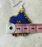 Handmade blue flower earrings  - Image 3