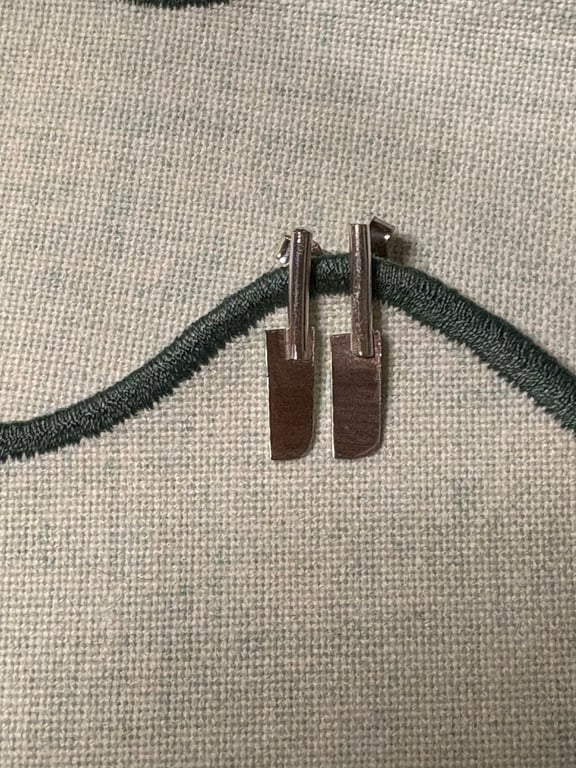 Cleaver knife stud earrings - recycled sterling silver 