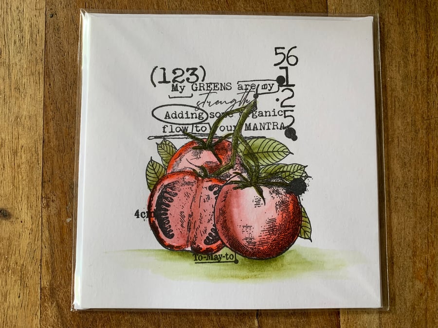 Handmade Tomato Card 