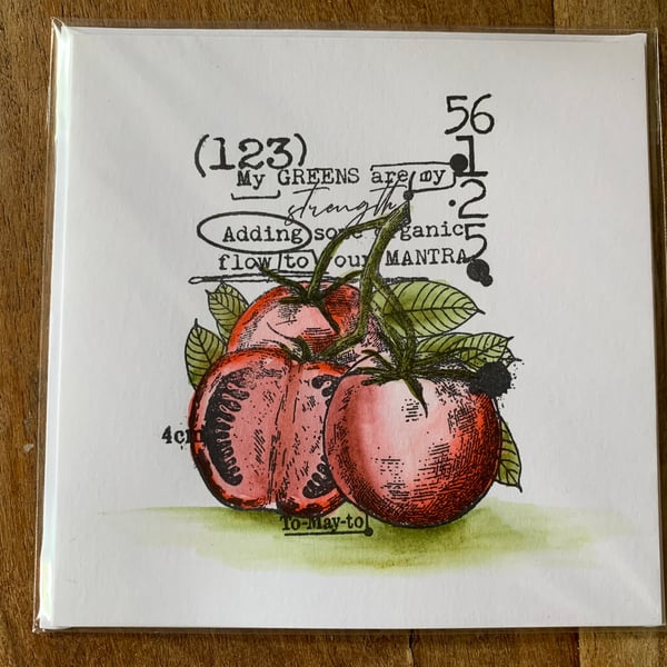 Handmade Tomato Card 