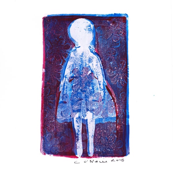 Dream Spirit - mono print - Small original artwork - 