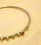 Handmade Silver Stacker Bangle with Tourmaline & Granulation - Image 10