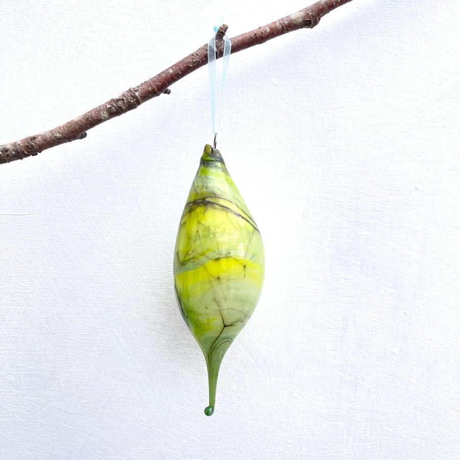 Green Blown Glass Bauble Decoration