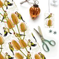 Goldfinch Gift Wrap - British Bird, Eco Friendly, Compostable