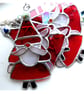 Santa Father Christmas Tree Stained Glass Suncatcher Xmas decoration - Image 5