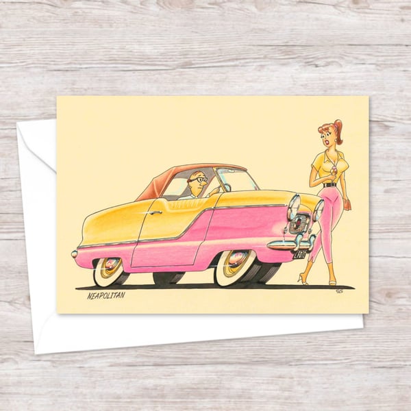 Fabulous Fifties Greeting Card: Retro Fifties Illustration   Blank Inside (316)