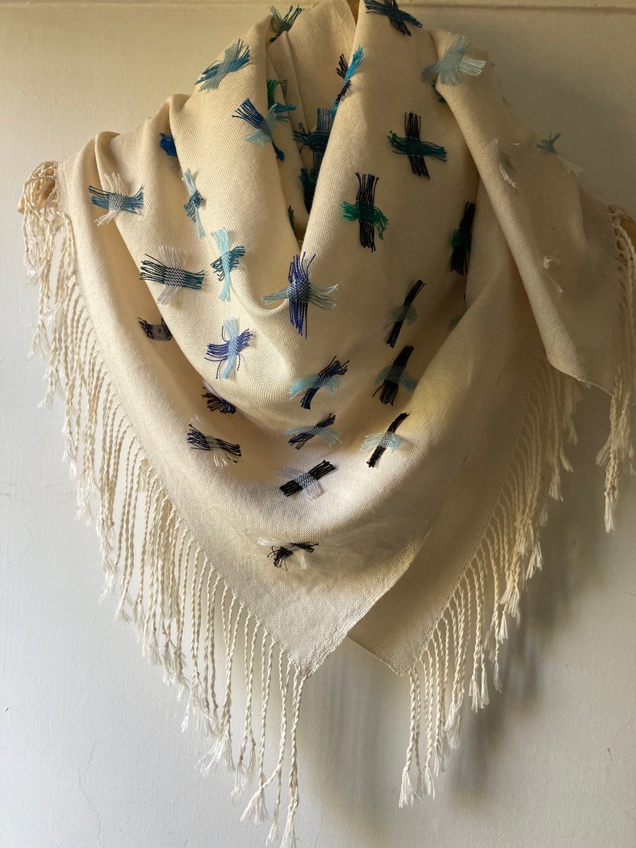 Robin Hood’s Bay Handwoven Cotton Square Wrap