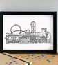 Southend-on-Sea Skyline Art Print - Image 2