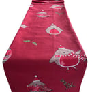 Christmas Robin Print Table Runner 2m x 30cm Gift Idea