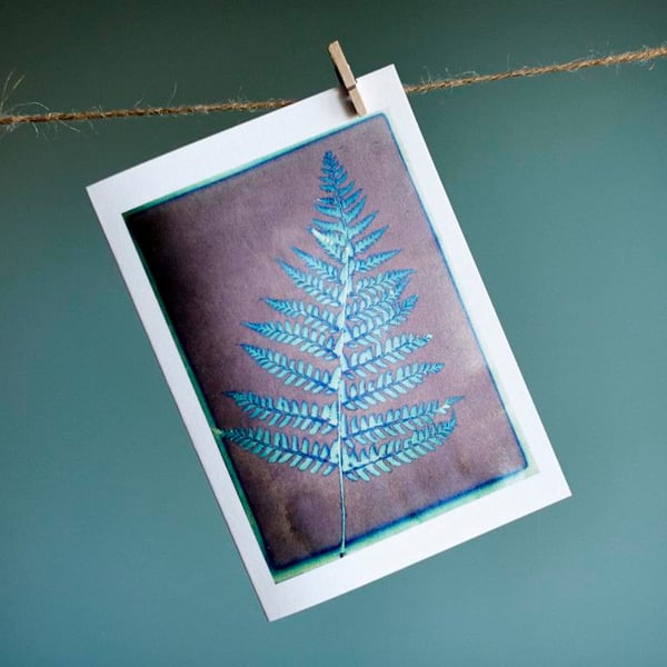Fern leaf from original cyanotype