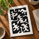 Blob 1 Monochrome Abstract Art Ink