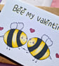 Bee my Valentine! Valentines card, First Valentines day, Bee Card, Be Mine - Image 3
