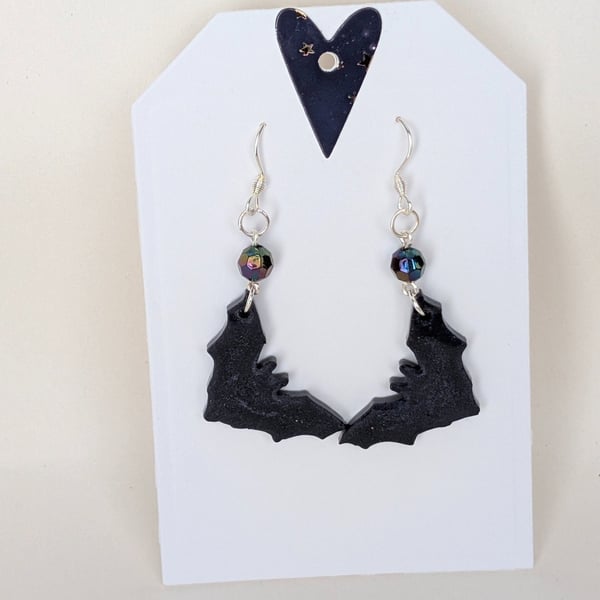 Bat Shaped Resin Earrings 