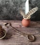 Ceramic Love Spoon, Wood Effect Heart Spoon, Rustic Romantic Gift - Image 3