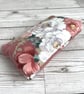 Large Pink Coin Purse with White Roses - Image 6