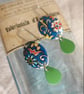 Vintage Tin Colour Pop Earrings Upcycled Jewellery 