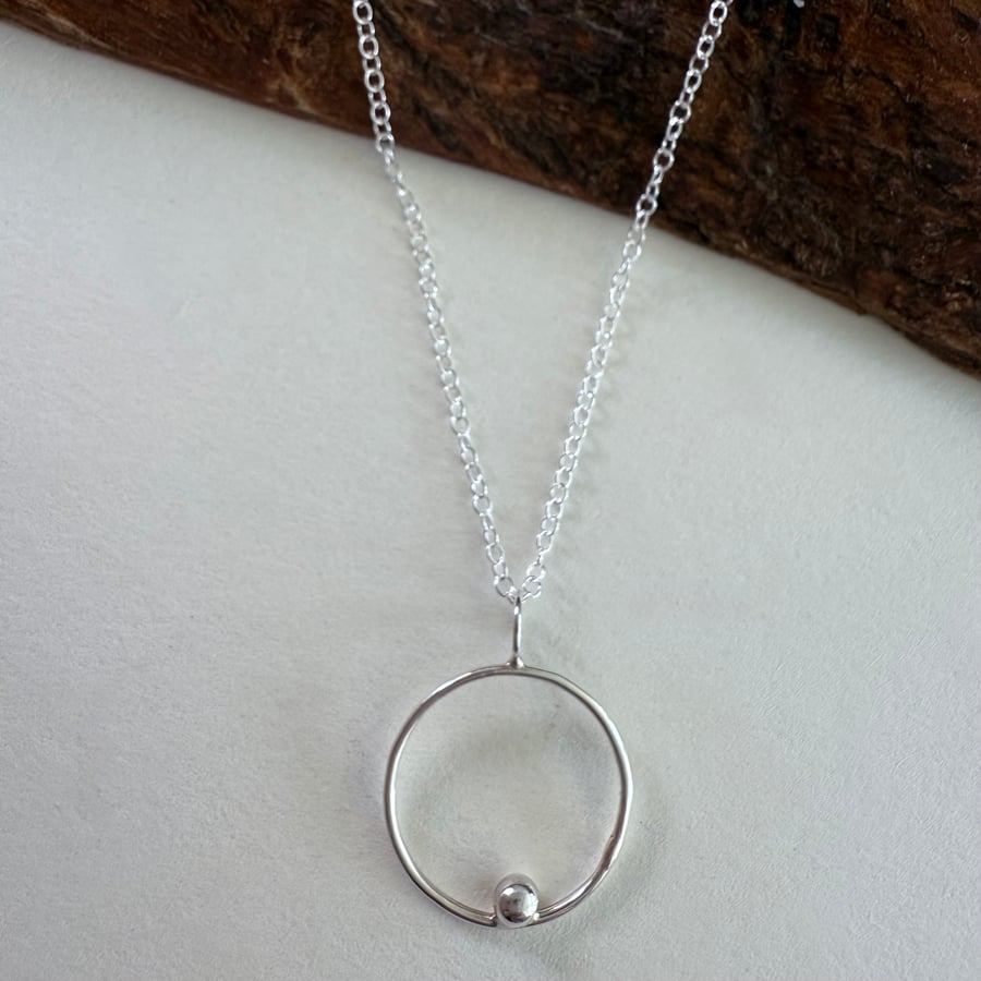 Sterling Silver Hoop Pendant