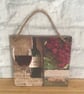 Red wine & grapes wood hanging wall plaque.