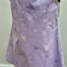 Girls dress lilac with silver starts and hearts age 3-4 years