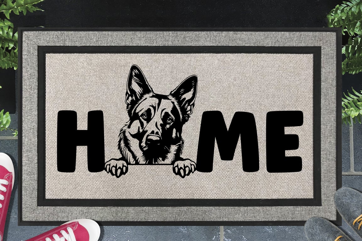 German Shepherd Home Door Mat No.3 - All Weather - German Shepherd Doormat 