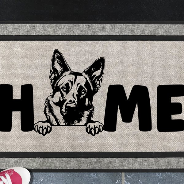 German Shepherd Home Door Mat No.3 - All Weather - German Shepherd Doormat 