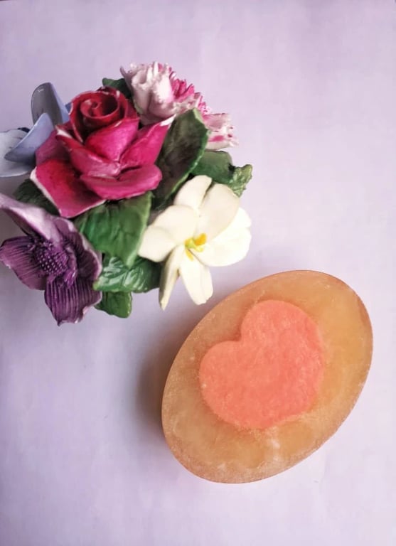 Honey & Donkey Milk Soap – Handmade Heart Valentine’s Gift