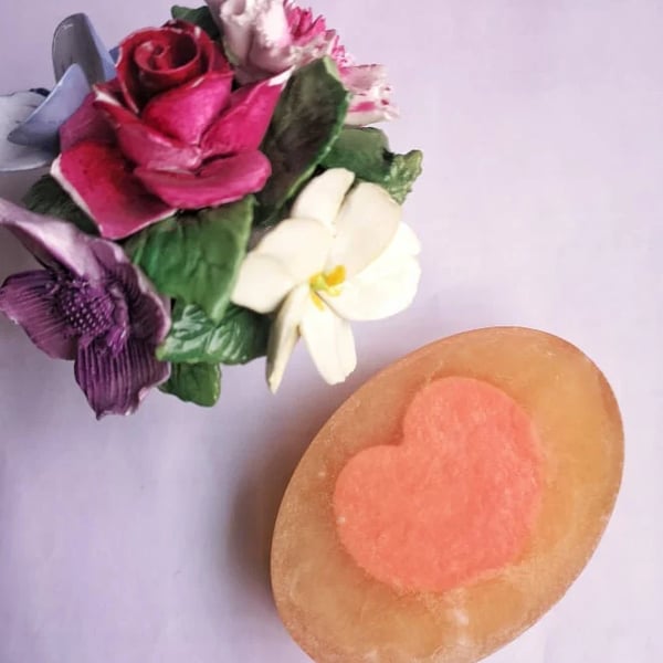 Honey & Donkey Milk Soap – Handmade Heart Valentine’s Gift