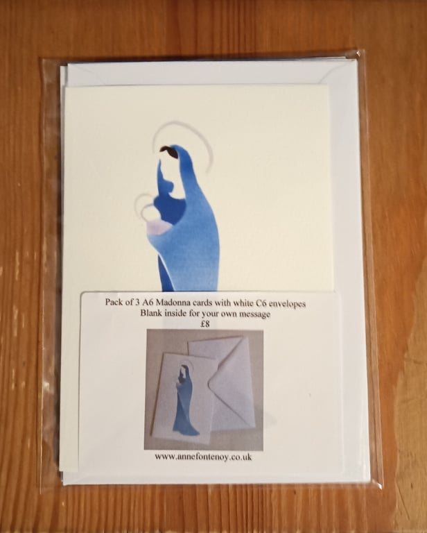 Madonna cards pack of 3