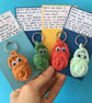 Crochet Lucky Little Snail keyrings